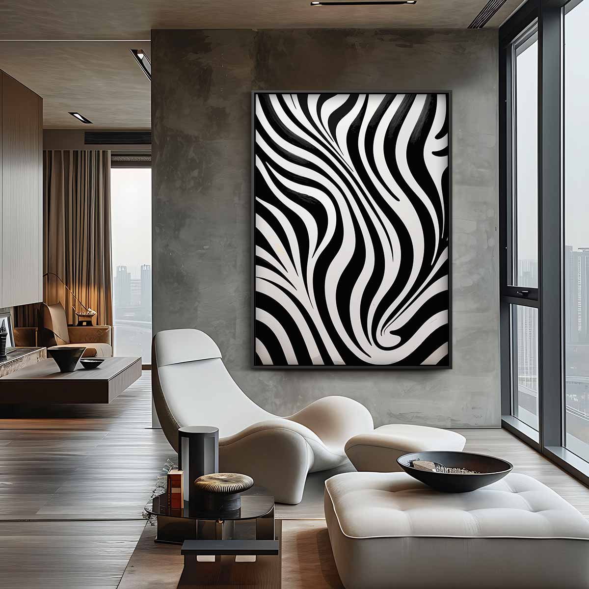Zebrastrepen Wanddecoratie Kunstwerk-canvas-dibond-plexiglas-wanddecoratie-WallArtistic