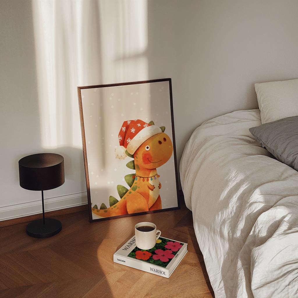 Kerst Dino Poster