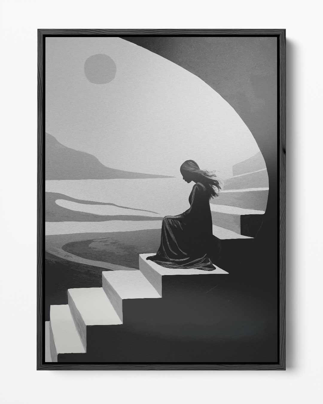 Stilte in Schaduw Kunstwerk-canvas-dibond-plexiglas-wanddecoratie-WallArtistic