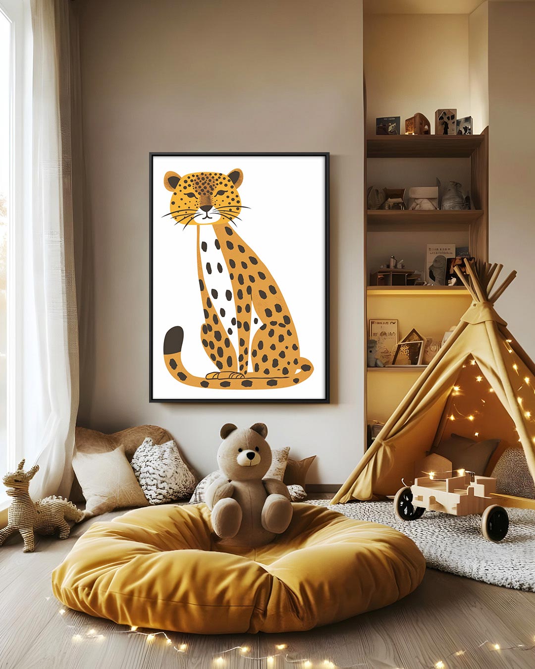 Luipaard illustratie Kunstwerk