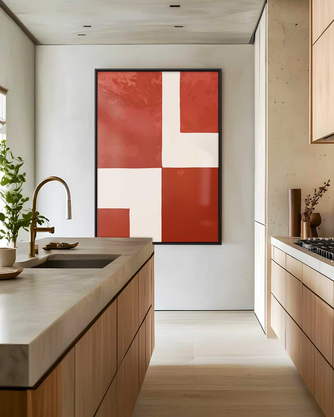 Modern Abstract Geometrisch Kunstwerk Kunstwerk-canvas-dibond-plexiglas-wanddecoratie-WallArtistic