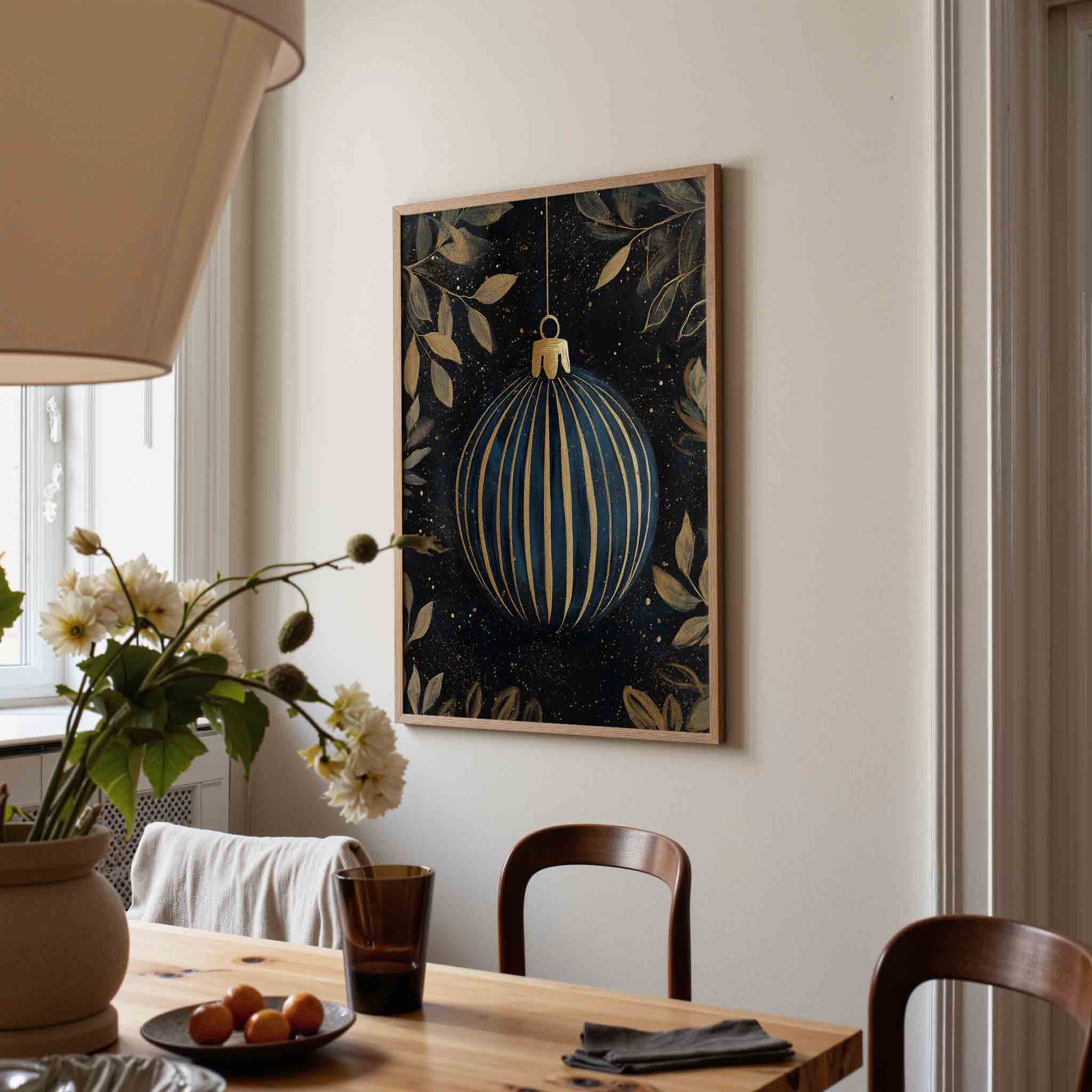 Gouden kerstbal Poster