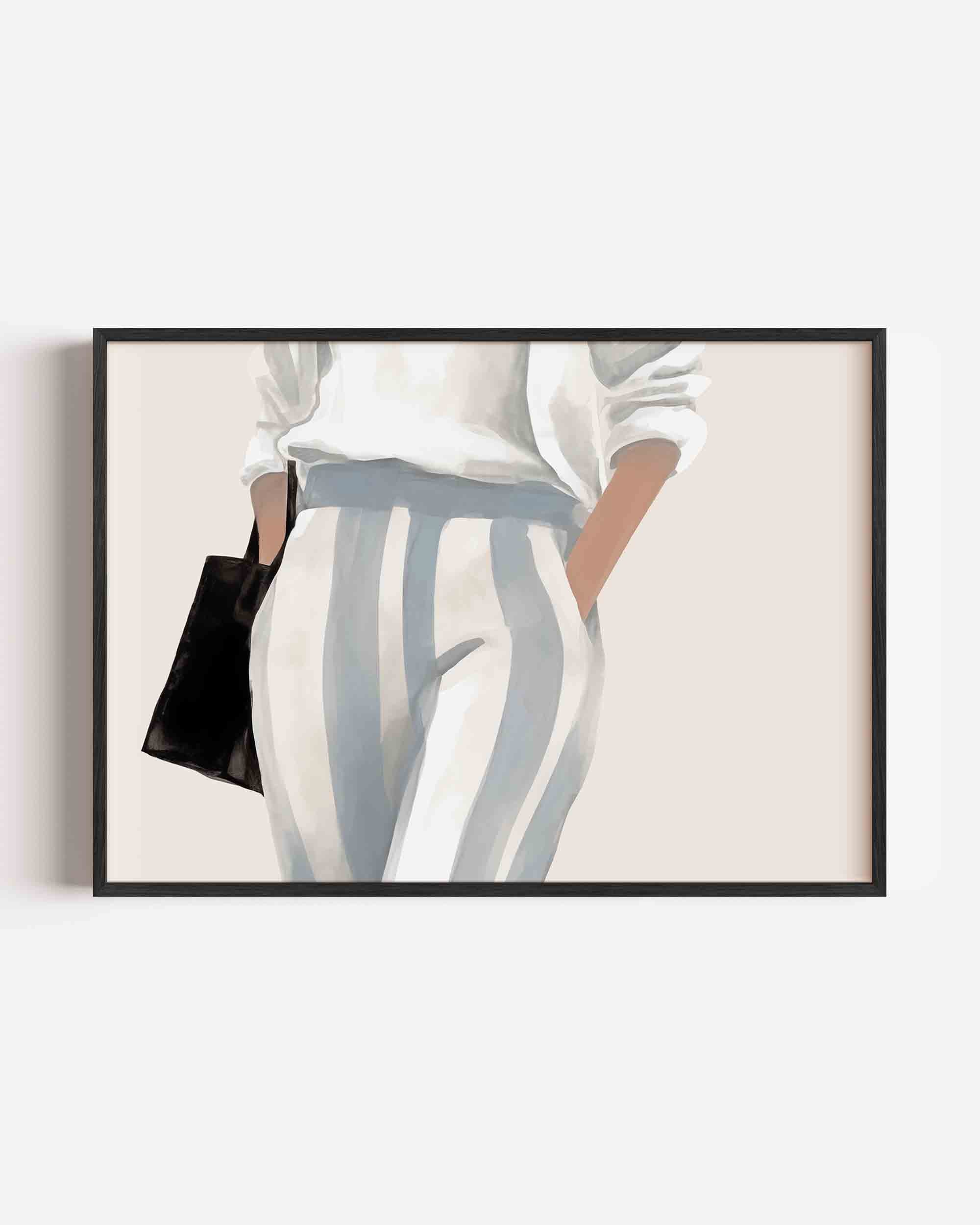 Modefiguur met tas Poster