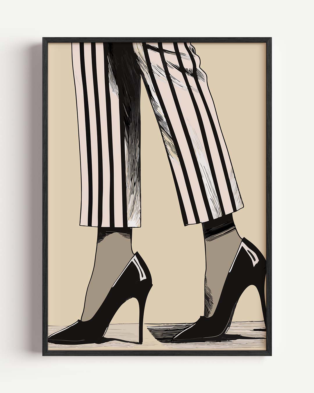 Stijlvolle Stripes Damenposter