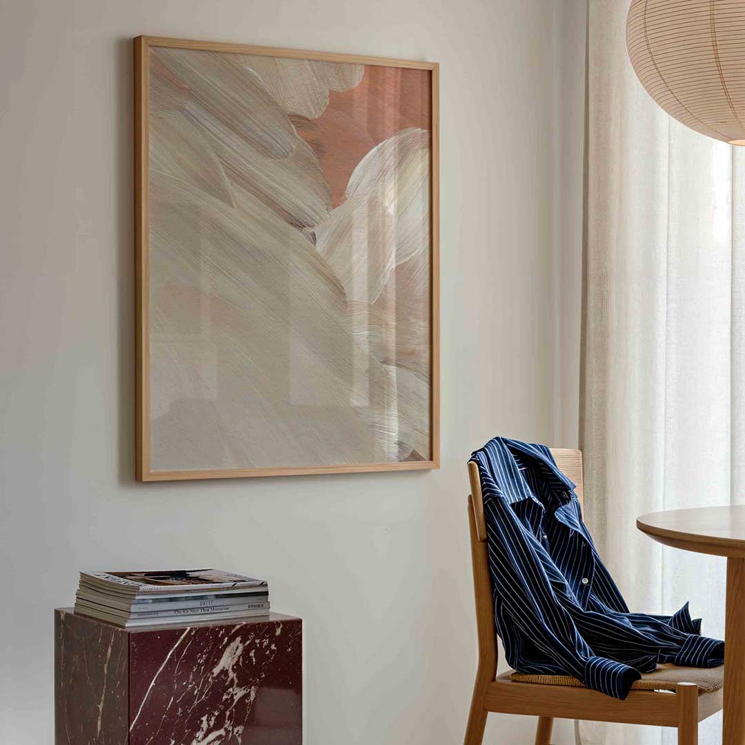 Abstracte penseelstreken Poster