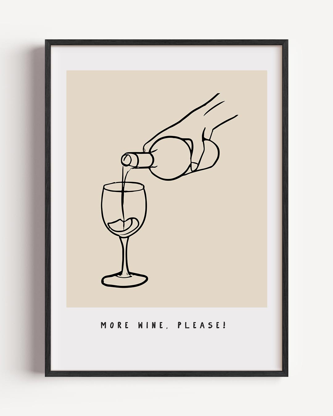 Stijlvolle Wijnliefhebber Poster-WallArtistic