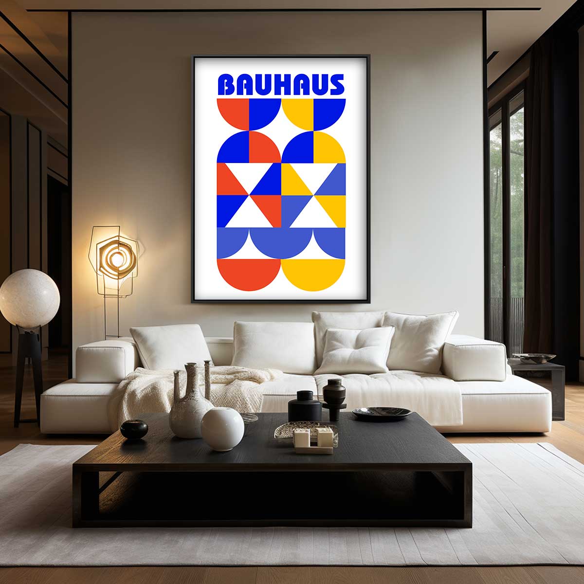 Bauhaus Geometrische Kunst Kunstwerk-canvas-dibond-plexiglas-wanddecoratie-WallArtistic