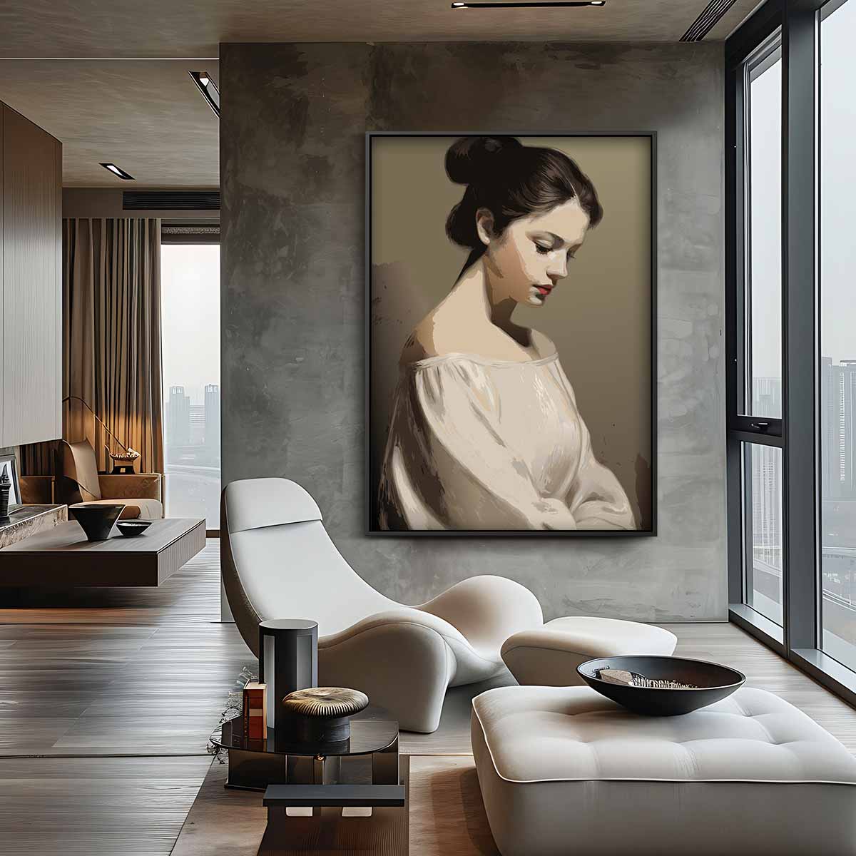 Elegante Dromerigheid Kunstwerk-canvas-dibond-plexiglas-wanddecoratie-WallArtistic