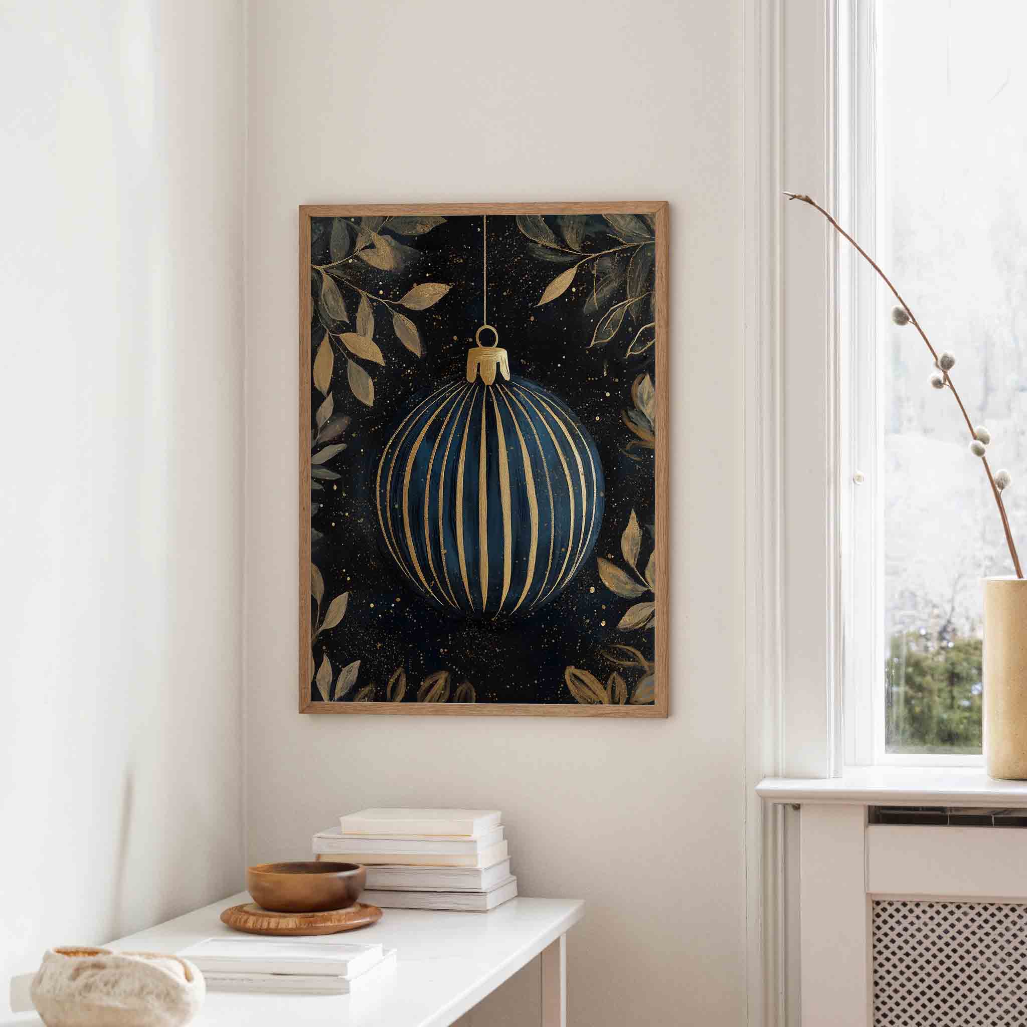 Gouden kerstbal Poster