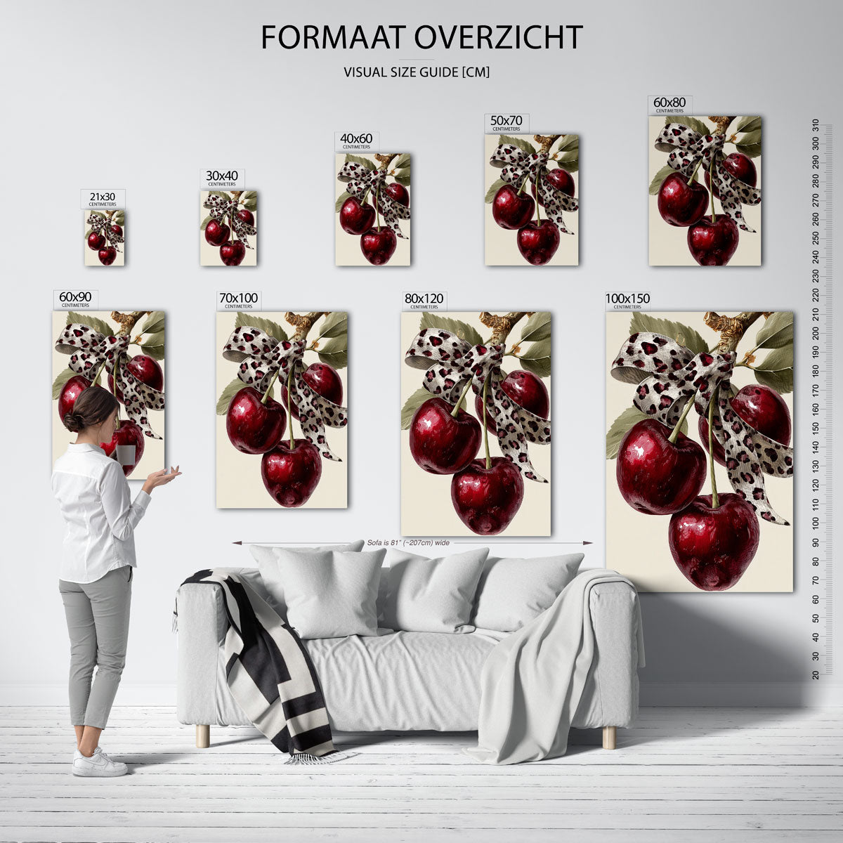 Kersen met lint Poster