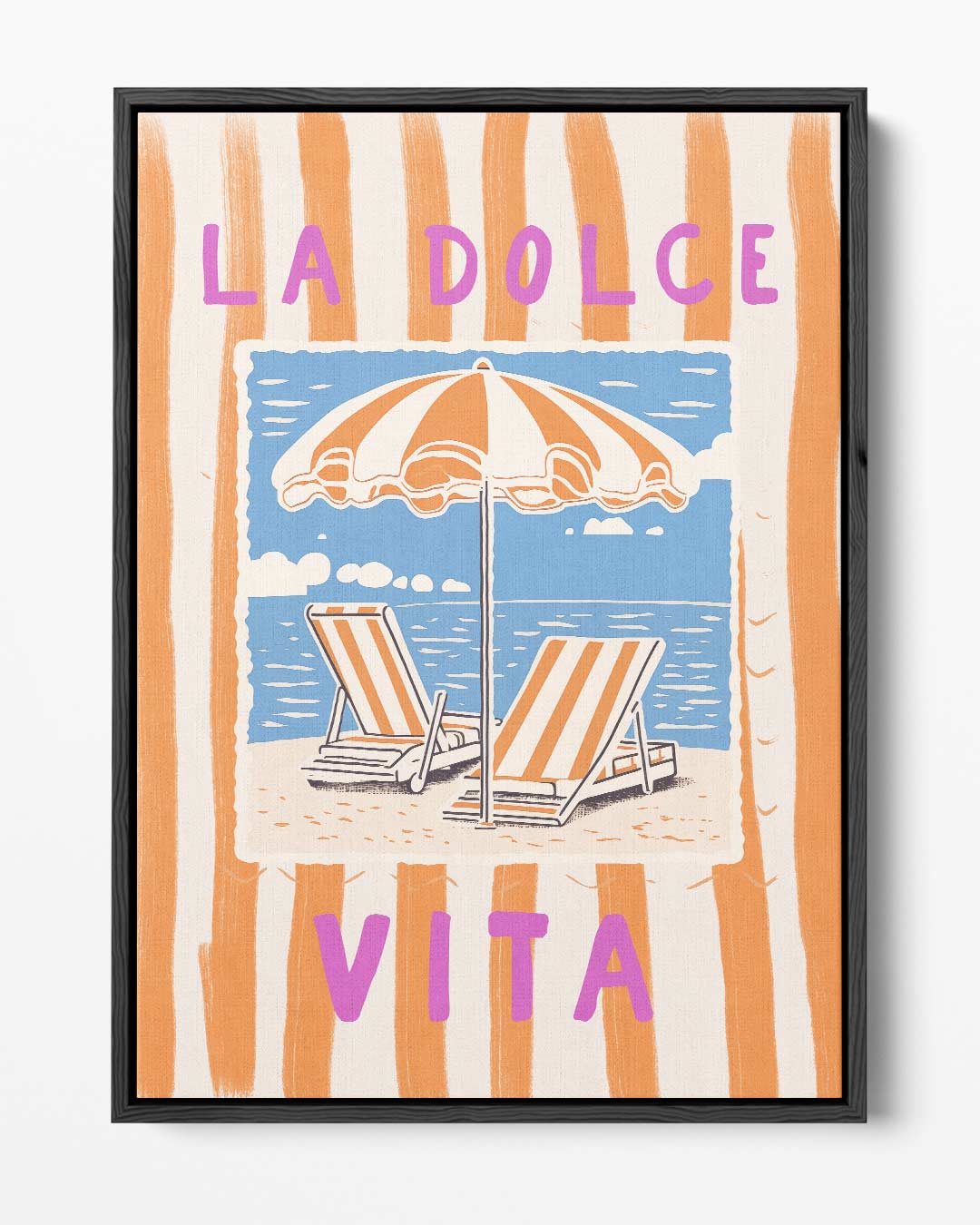La Dolce Vita Strandkunst Kunstwerk-canvas-dibond-plexiglas-wanddecoratie-WallArtistic