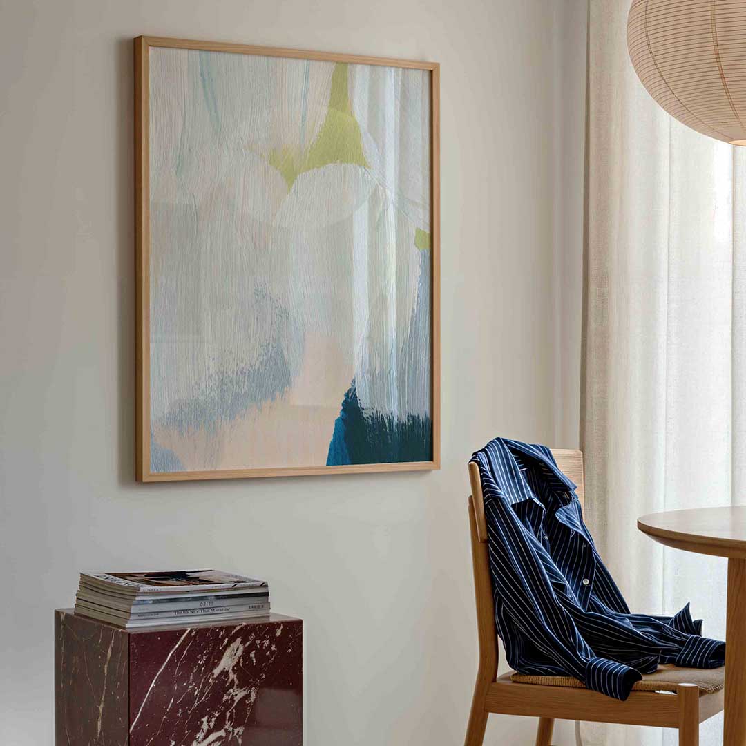 Abstracte penseelstreken Poster