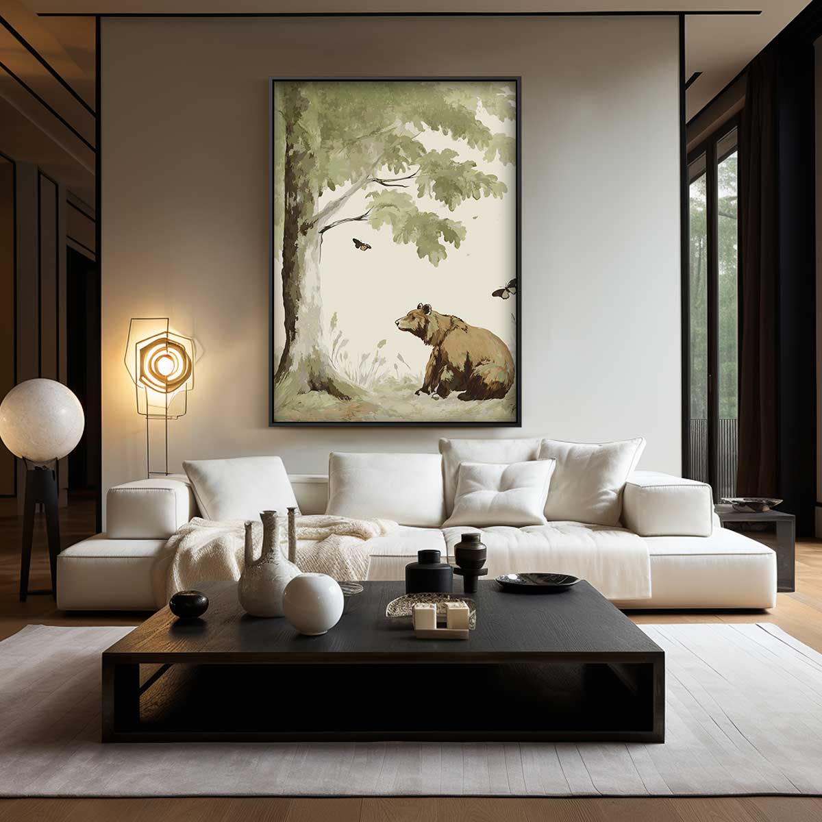 Droomachtige Bosontmoeting Kunstwerk-canvas-dibond-plexiglas-wanddecoratie-WallArtistic