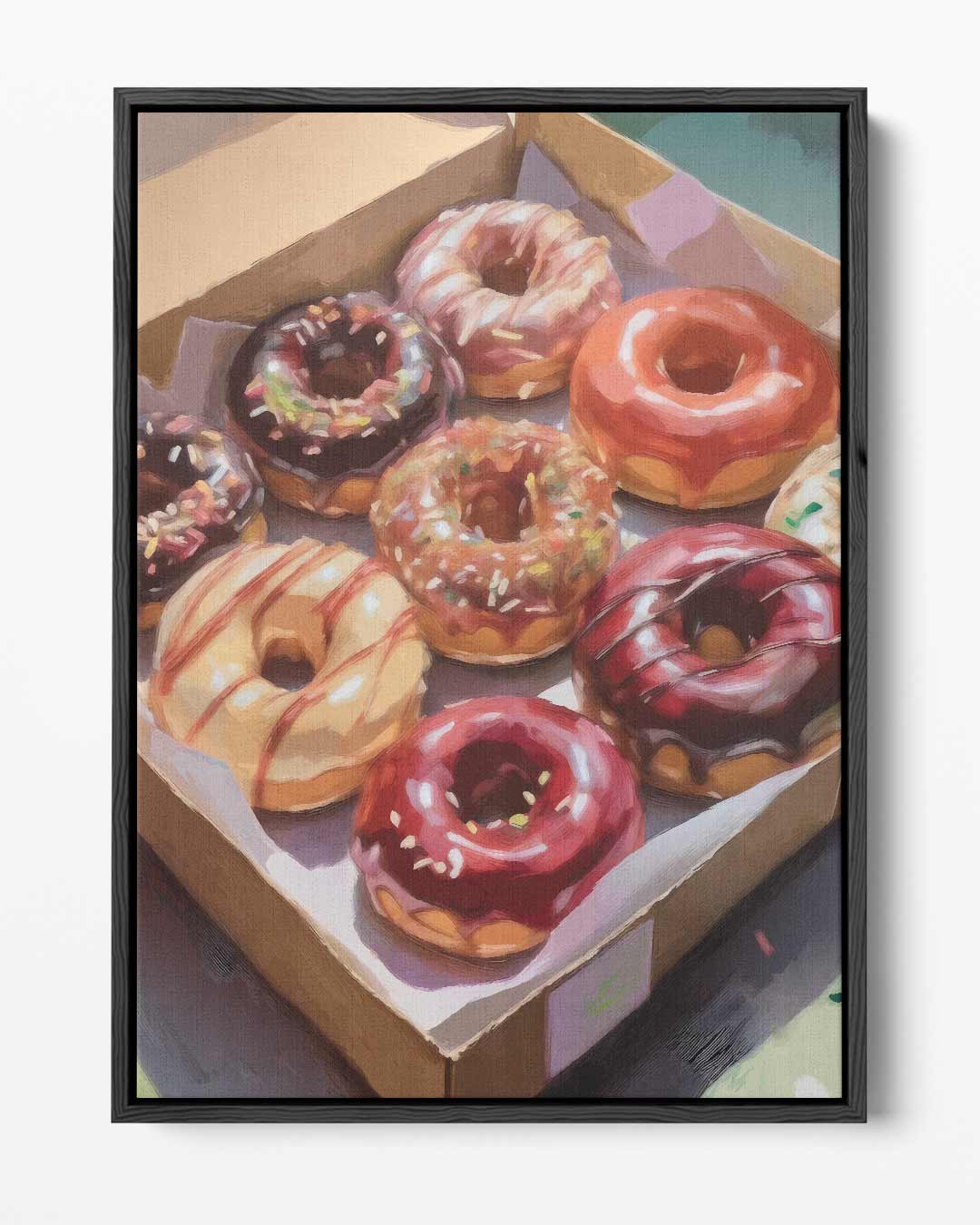 Kleurrijke Donut Verleiding Kunstwerk-canvas-dibond-plexiglas-wanddecoratie-WallArtistic