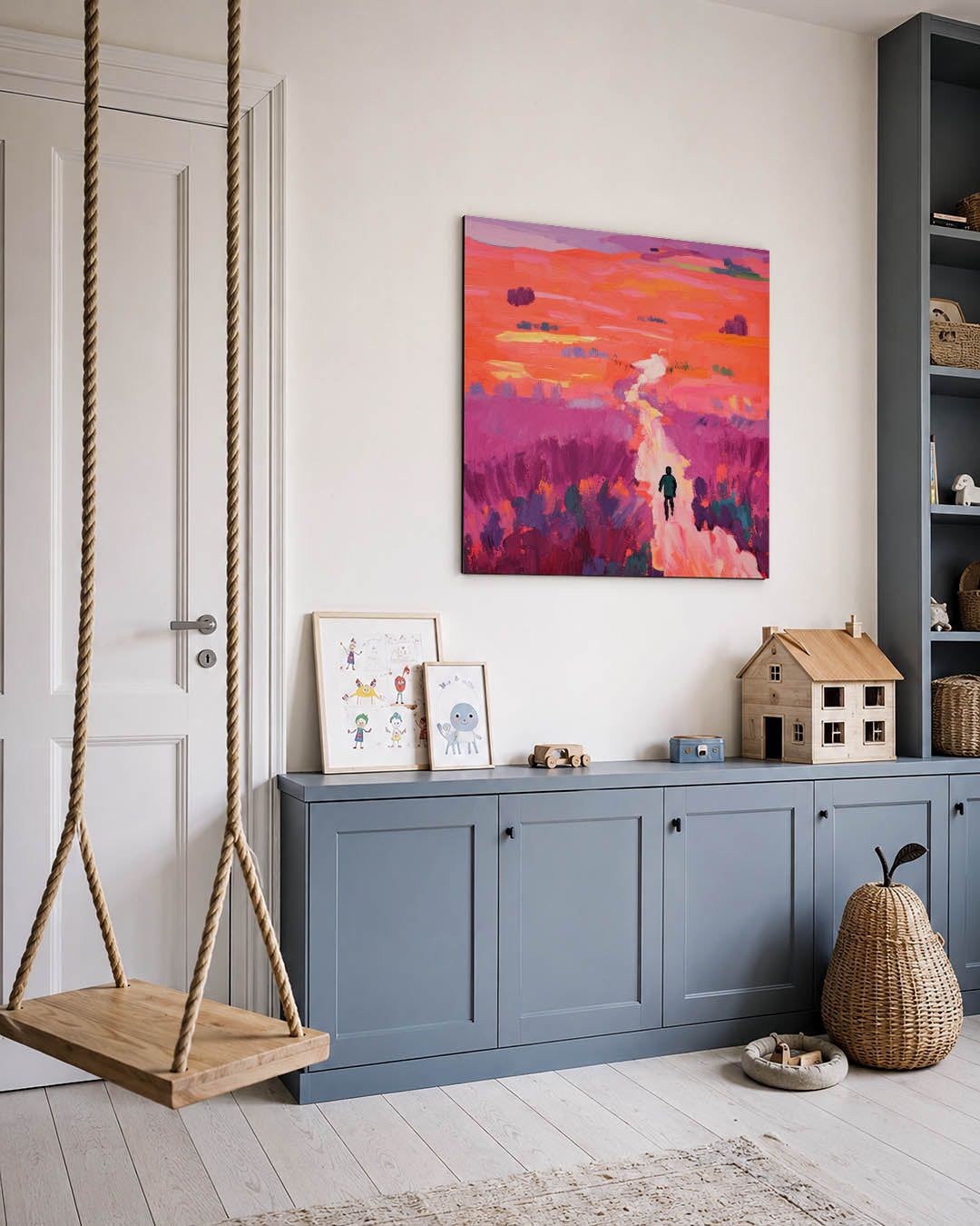 Kleurrijke landschap wandeling Kunstwerk