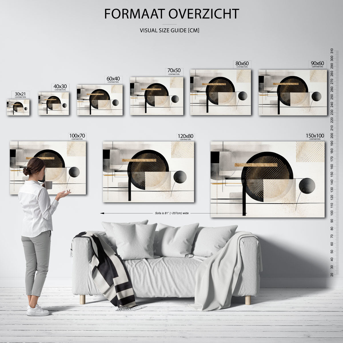 Abstracte geometrische vormen Poster