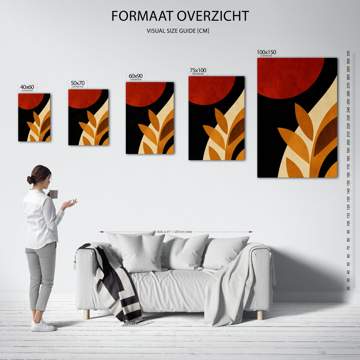 Geometrische vormen compositie Kunstwerk