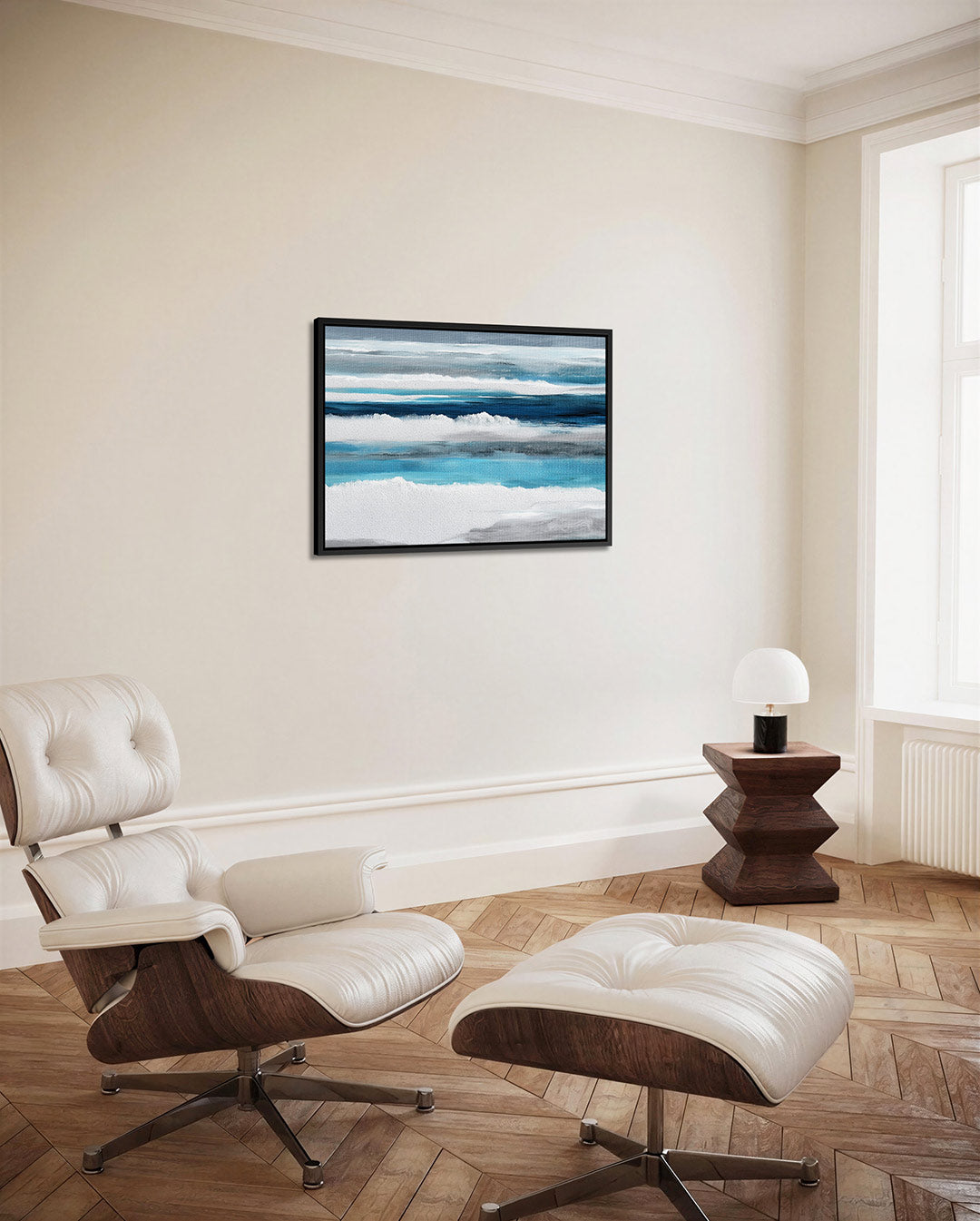 Horizontale kleurenlagen Kunstwerk