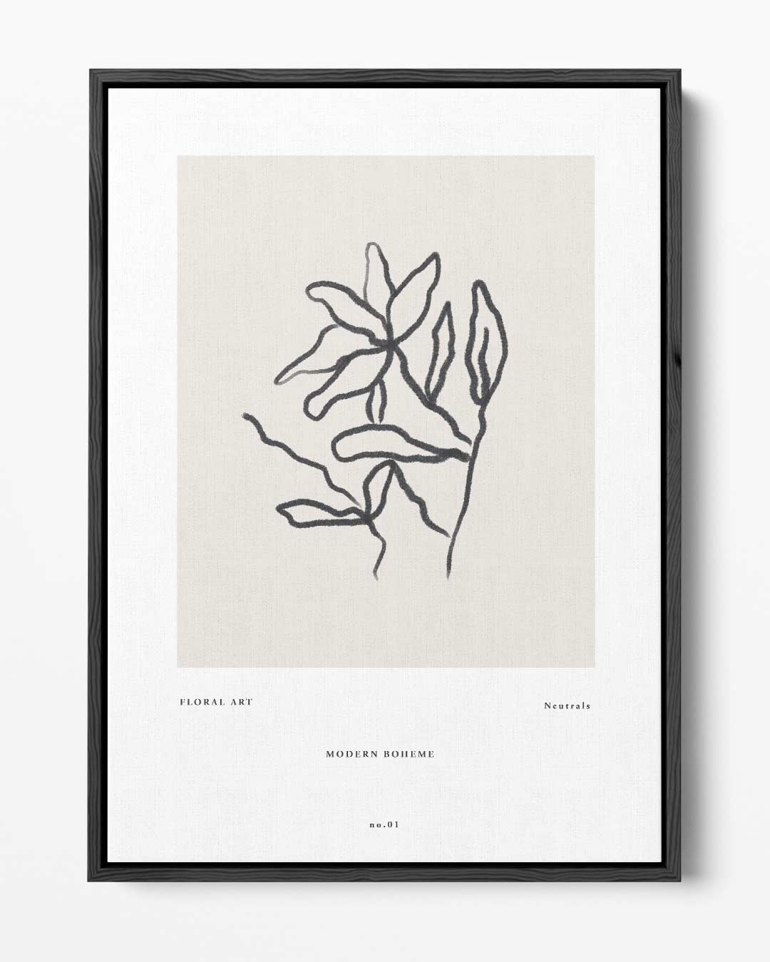 Minimalistische Bloemenlijntekening Kunstwerk-canvas-dibond-plexiglas-wanddecoratie-WallArtistic