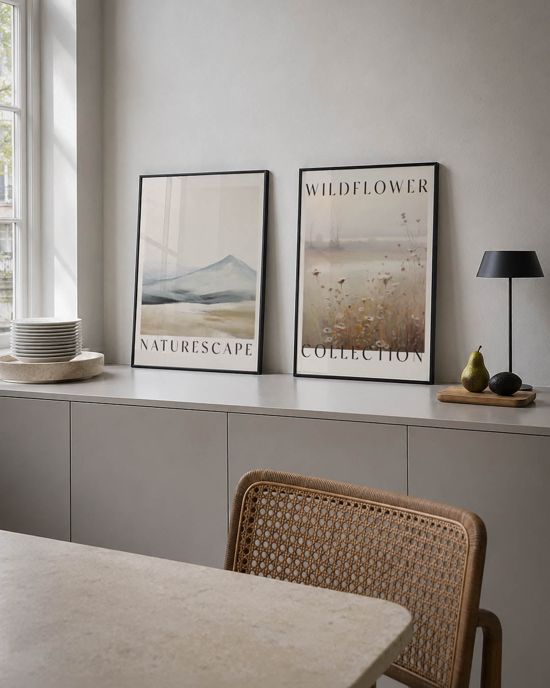 Landschap in lijnen Posterset