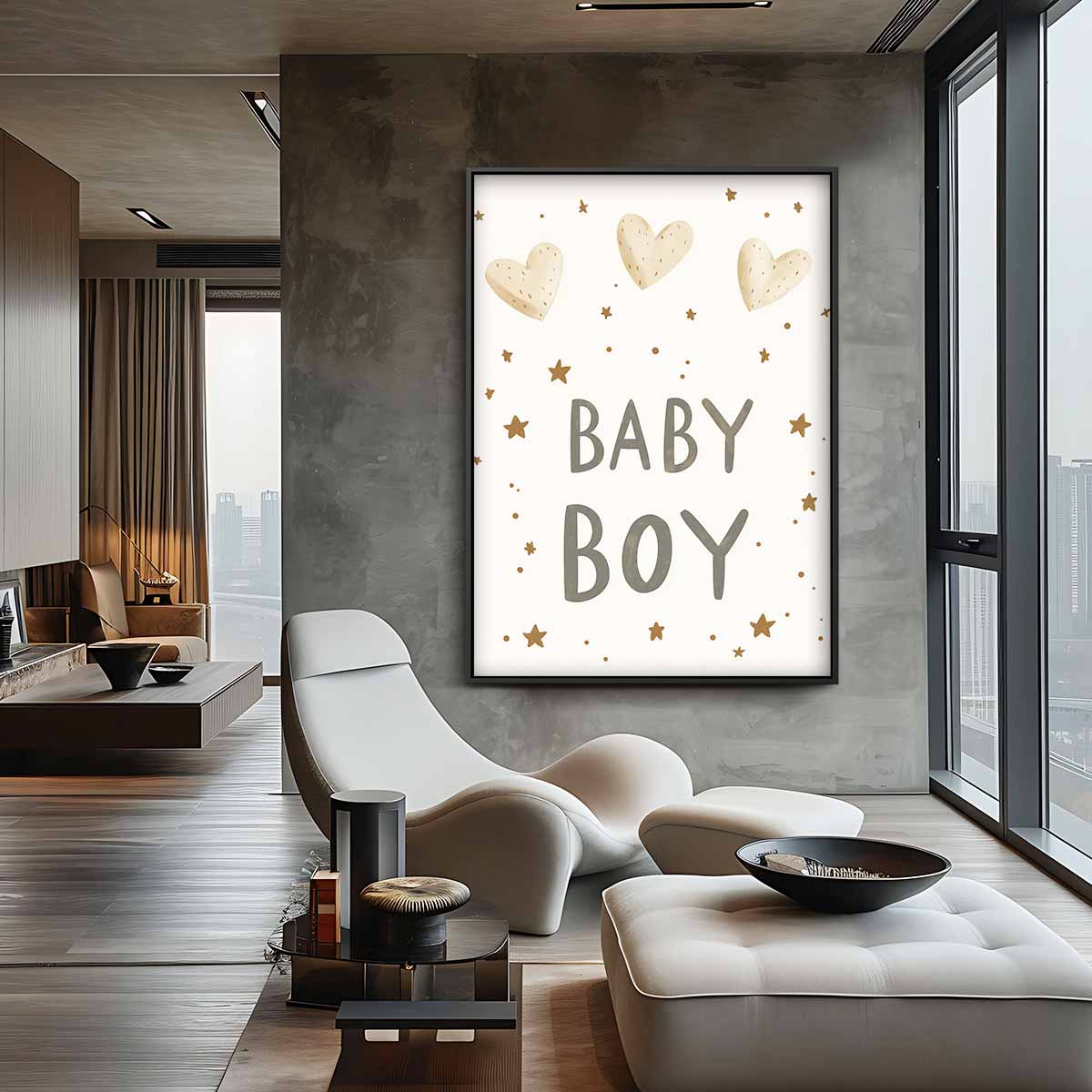 Baby Boy Sterrenhemel Poster Kunstwerk-canvas-dibond-plexiglas-wanddecoratie-WallArtistic