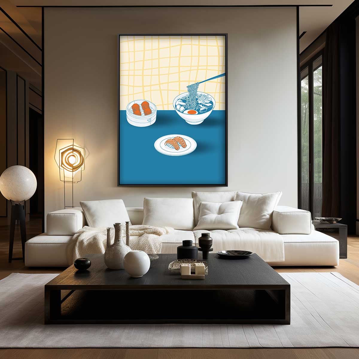 Aziatische Culinaire Illustratie Kunstwerk-canvas-dibond-plexiglas-wanddecoratie-WallArtistic