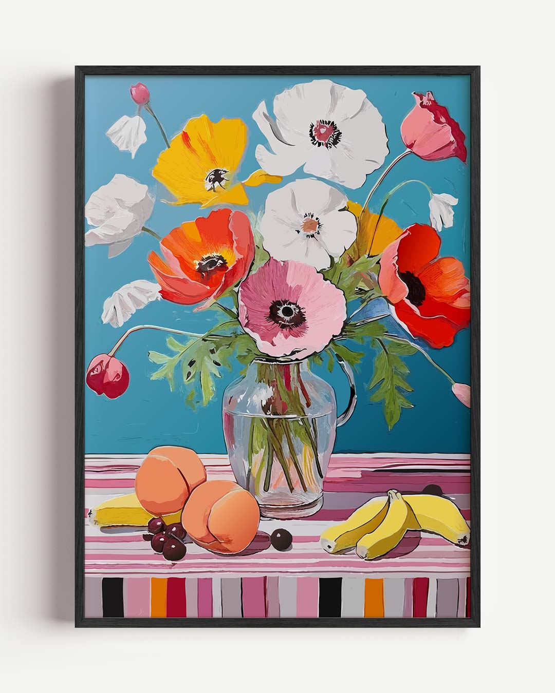 Vrolijke Bloemen en Fruit Poster