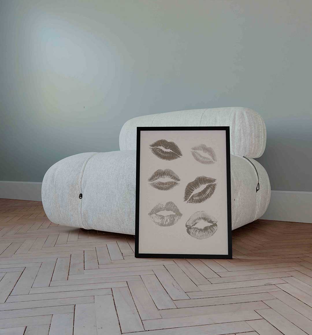 Lippenafdrukken Poster