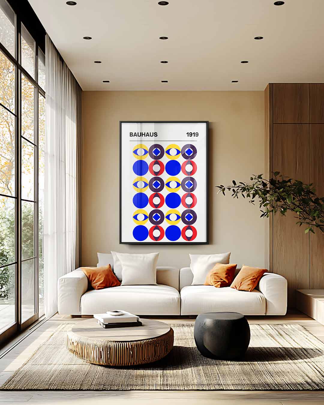 Bauhaus 1919 Revival Poster Kunstwerk-canvas-dibond-plexiglas-wanddecoratie-WallArtistic