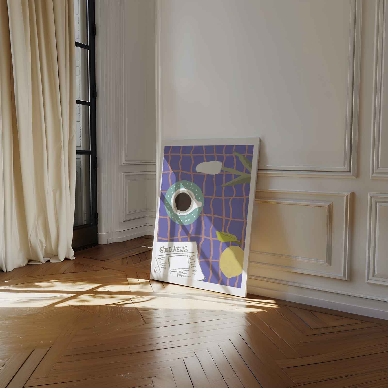 Ochtendgeluk voor Beginners Kunstwerk-canvas-dibond-plexiglas-wanddecoratie-WallArtistic