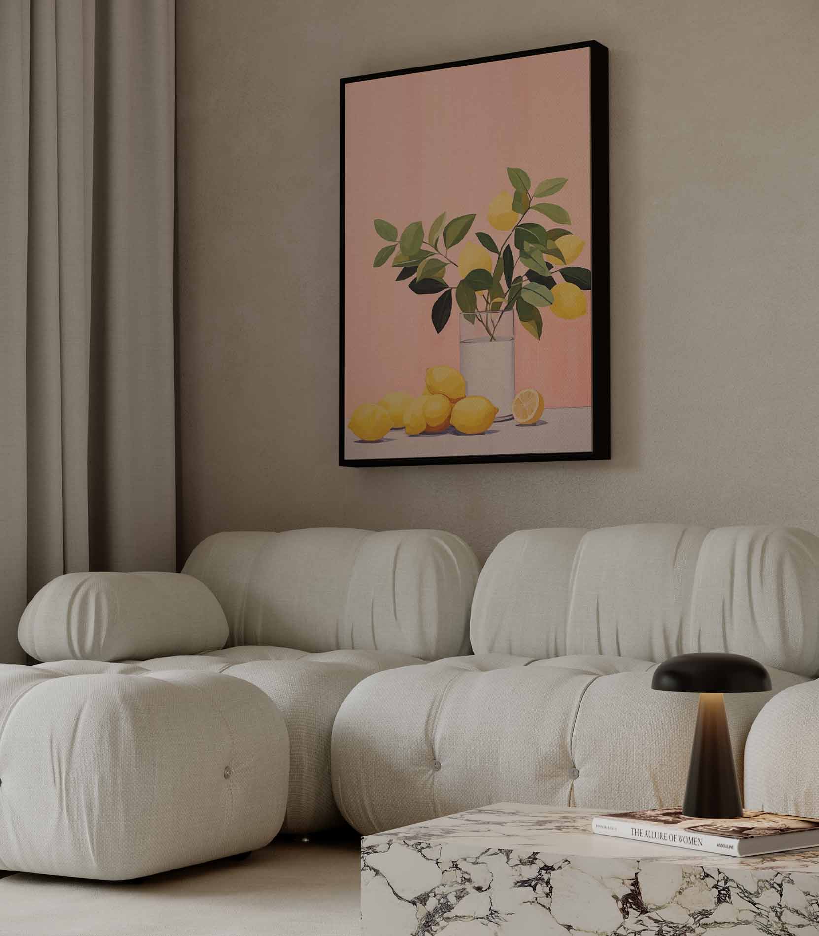 Citrussfeer op Doek Kunstwerk-canvas-dibond-plexiglas-wanddecoratie-WallArtistic