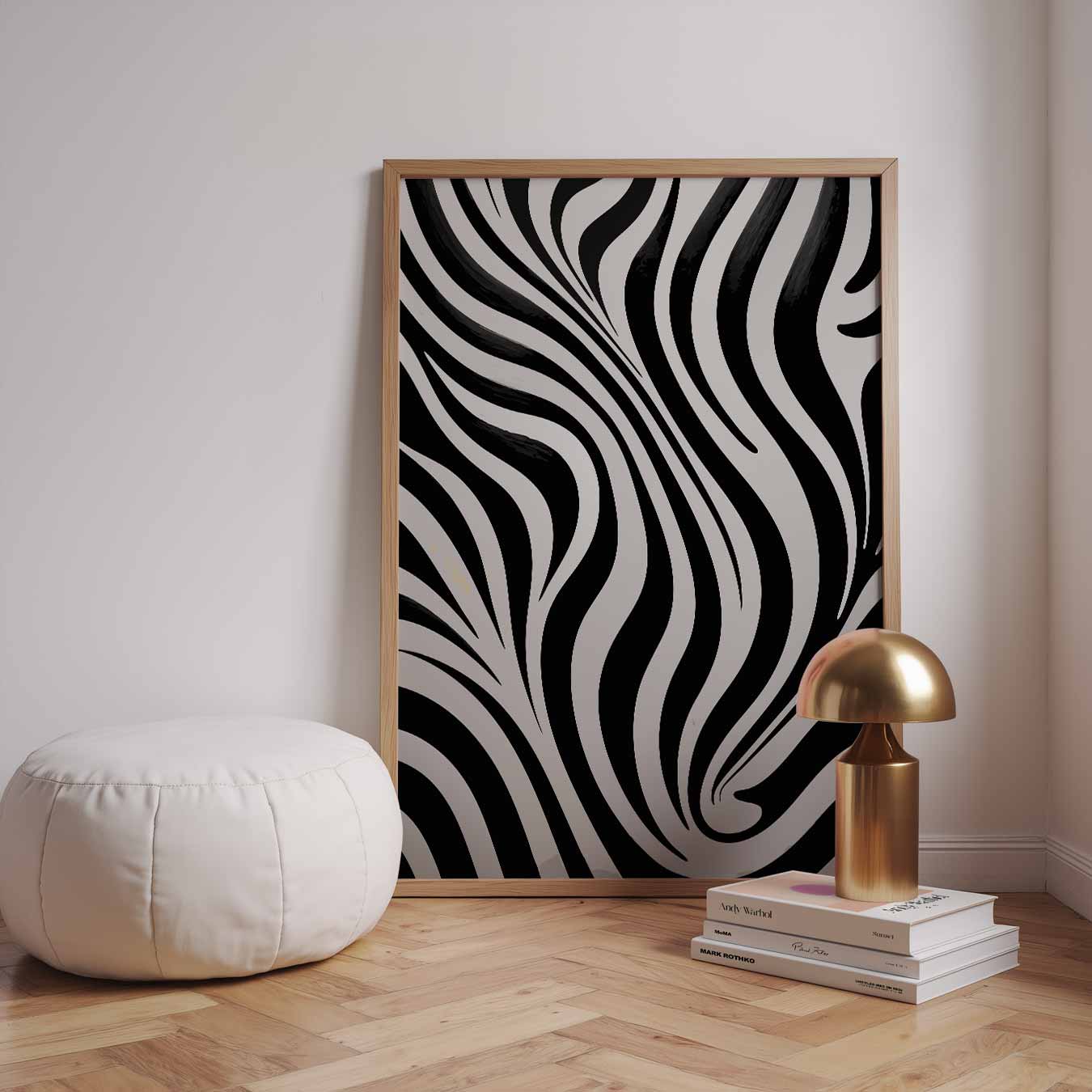 Elegante Zwart-Wit Zebra Stripes Poster