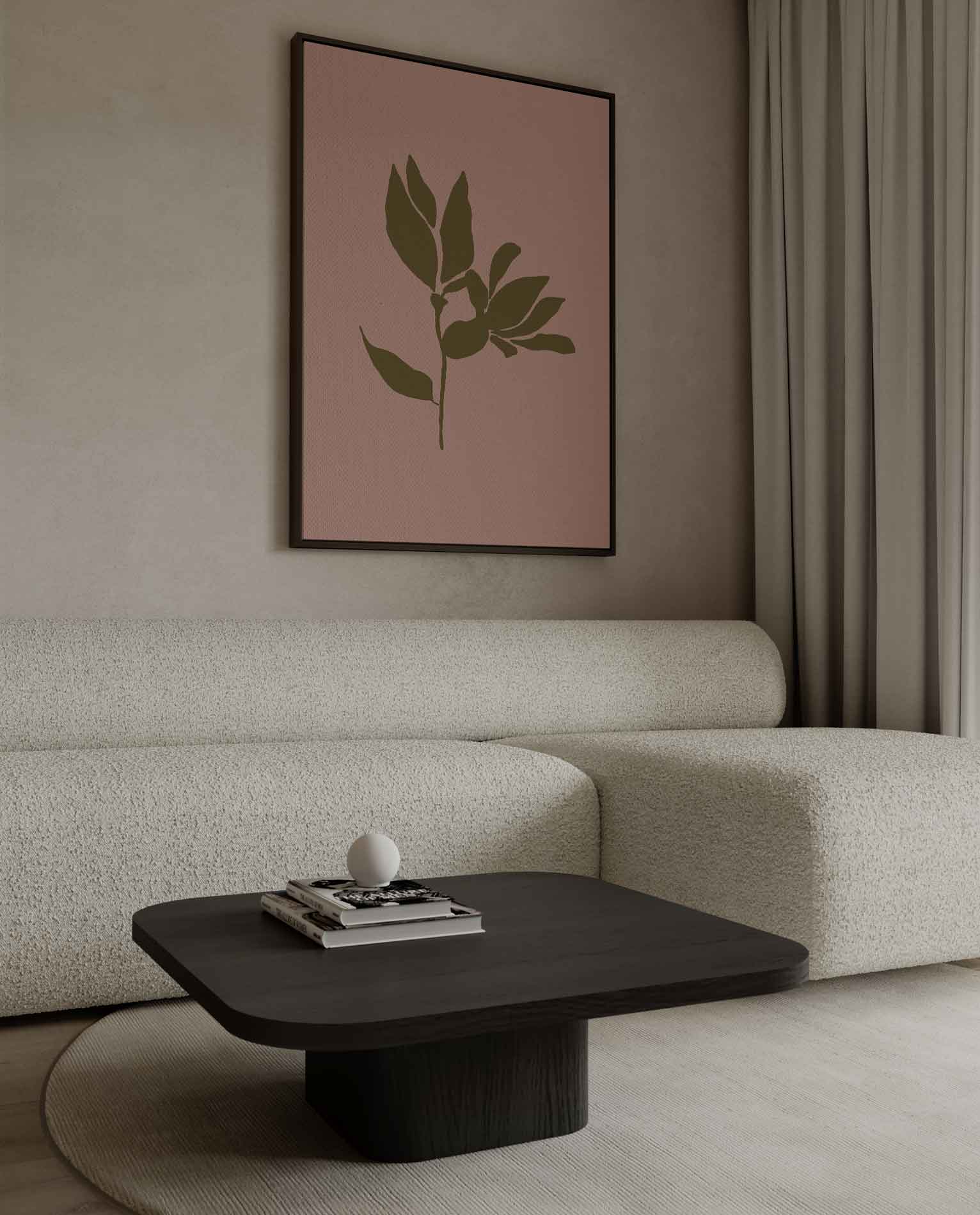 Simpele Blad Silhouet Kunstwerk-canvas-dibond-plexiglas-wanddecoratie-WallArtistic