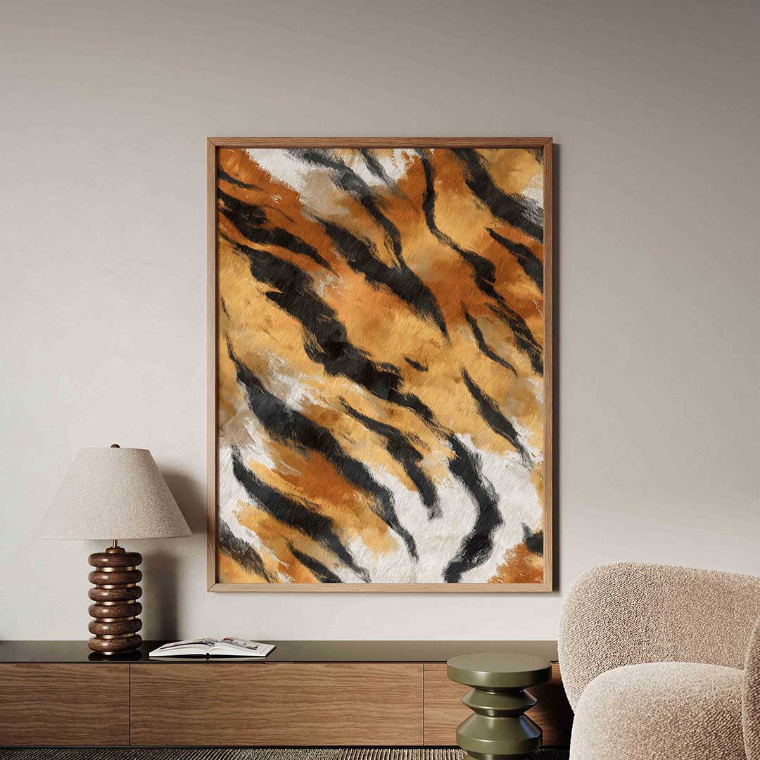 Tijgerstrepen patroon Poster