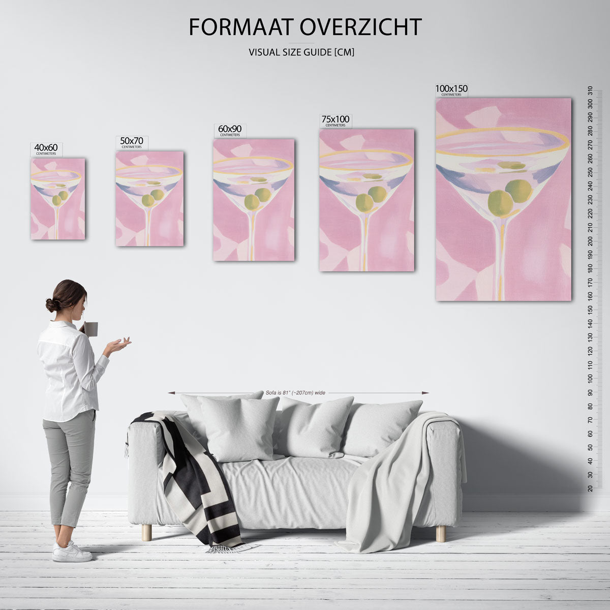 Cocktail met olijven Kunstwerk