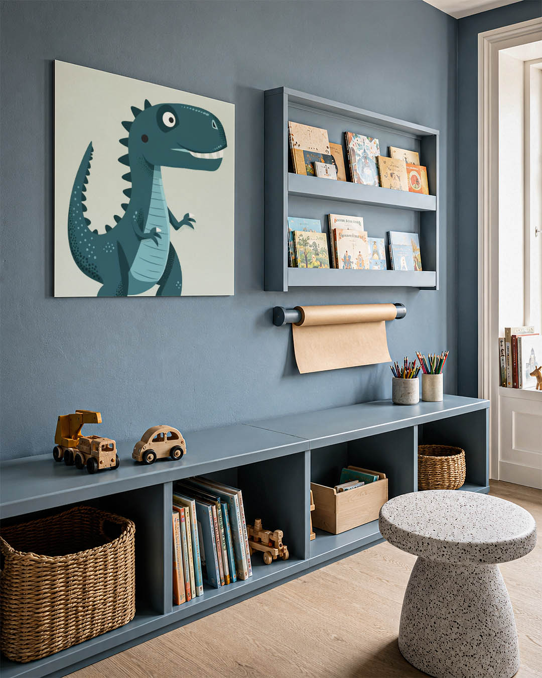Speelse dino illustratie Kunstwerk