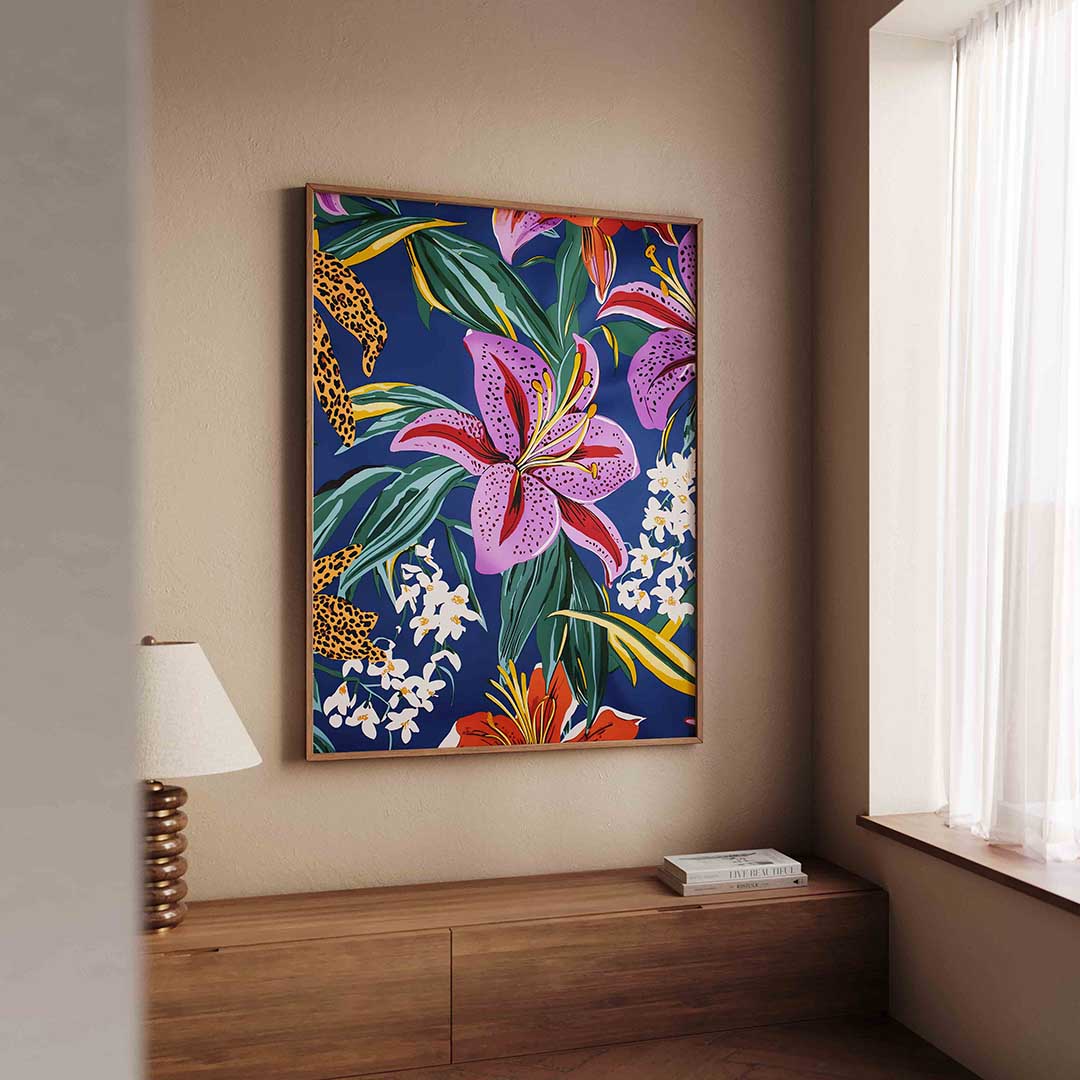 Bloemen en bladeren Poster