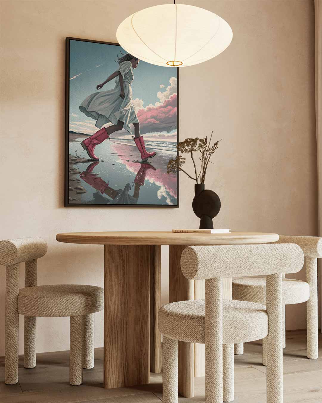 Wandelend langs de horizon Kunstwerk-canvas-dibond-plexiglas-wanddecoratie-WallArtistic