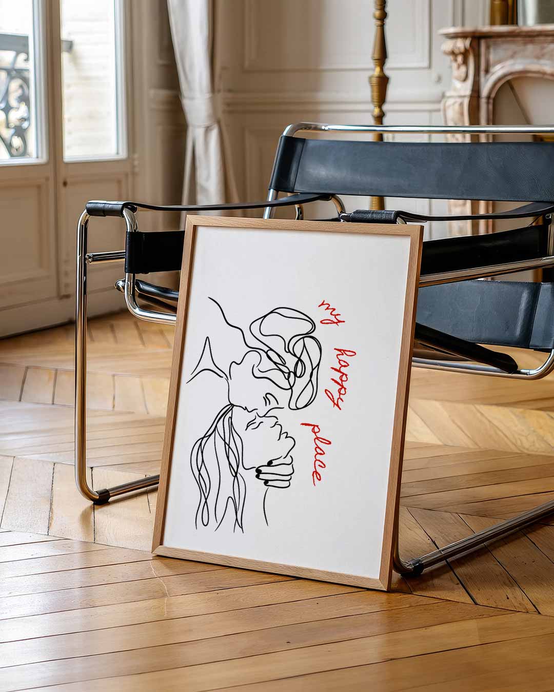 Line-art Romantische Poster