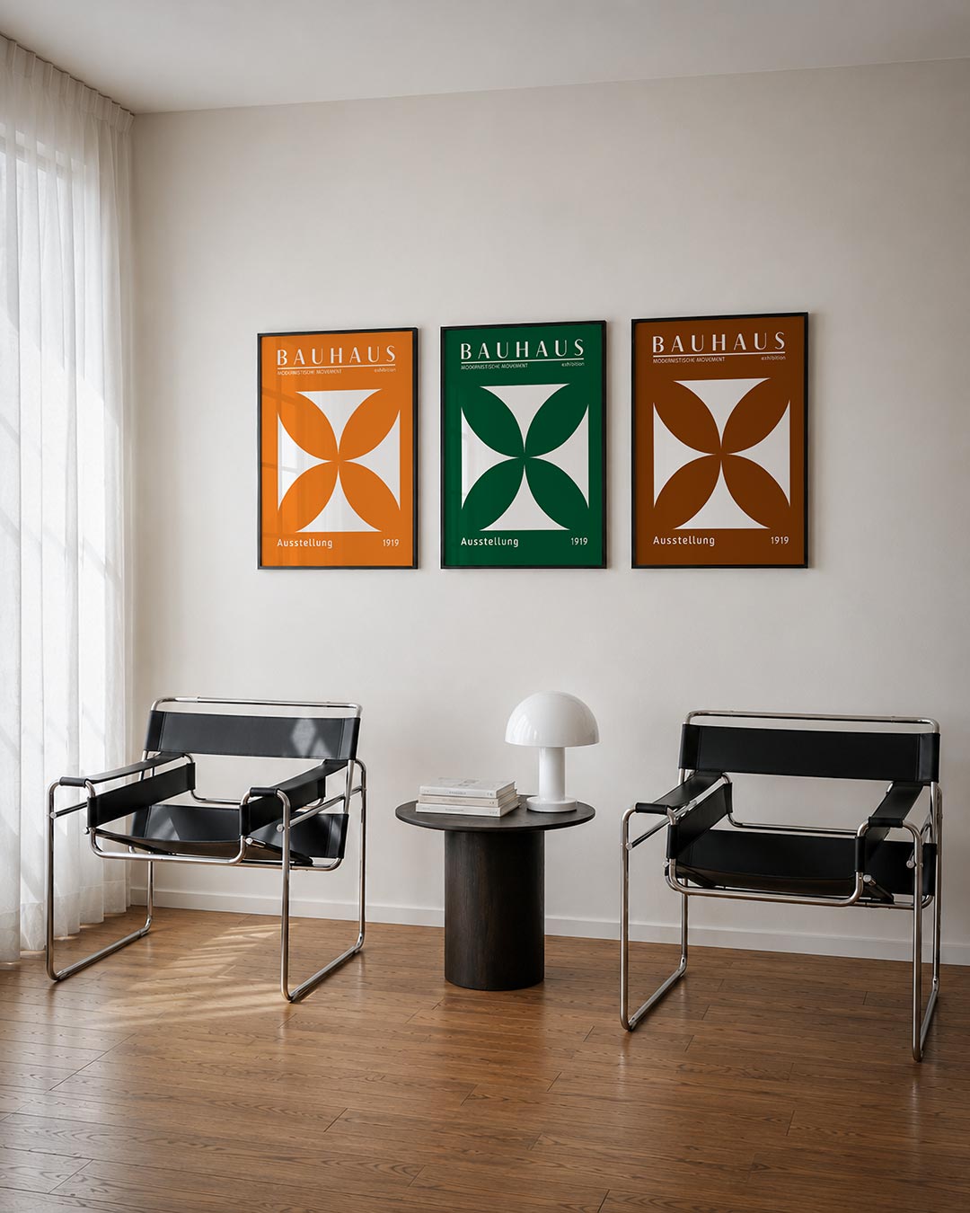 Oranje vormen Posterset
