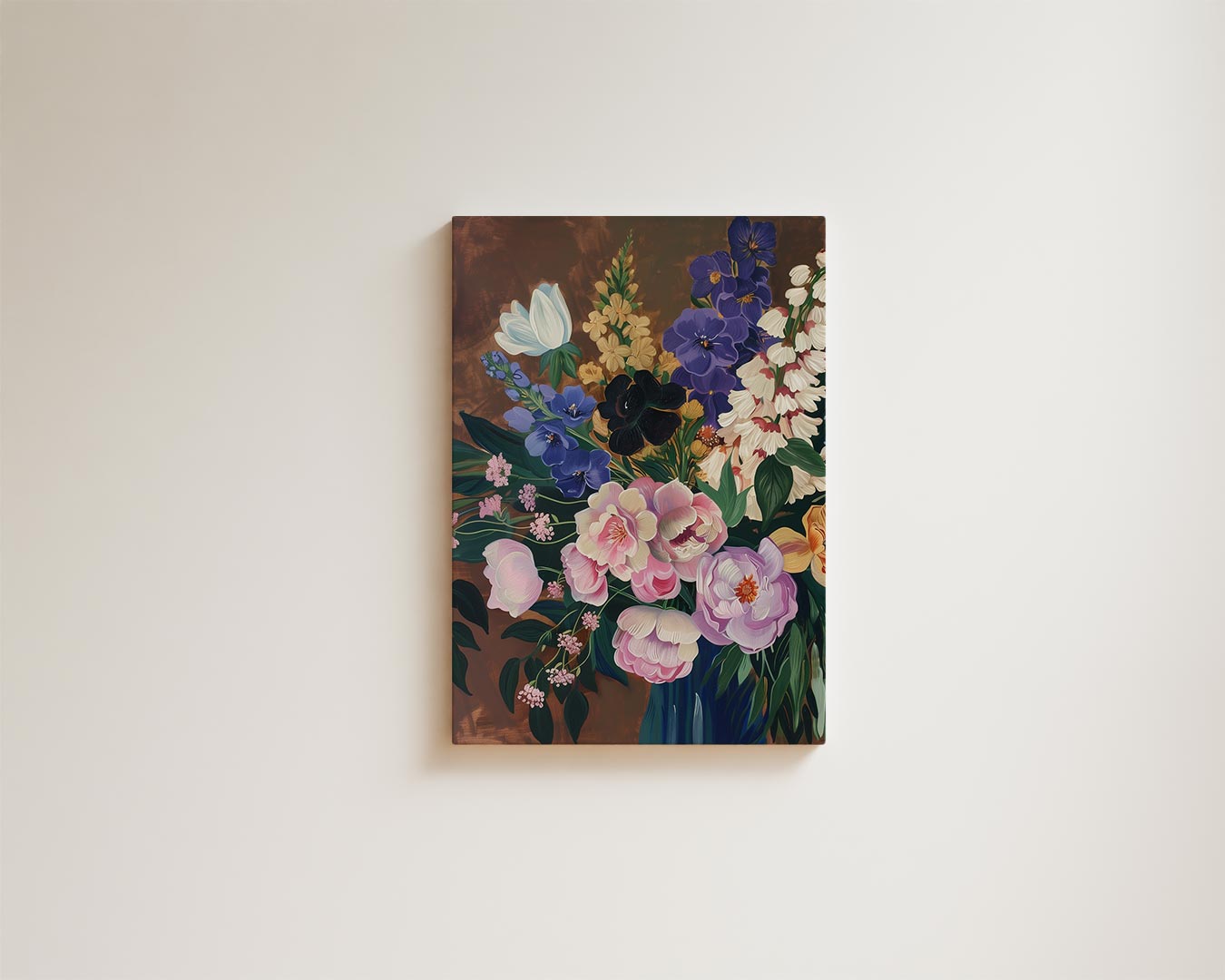 Kleurrijke Bloemenpracht Kunstwerk-canvas-dibond-plexiglas-wanddecoratie-WallArtistic