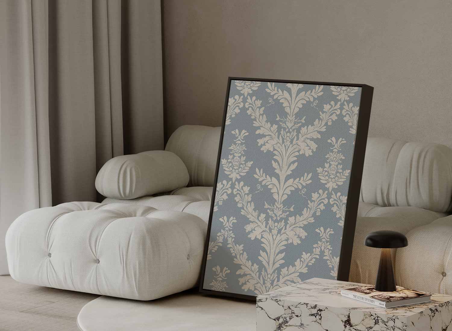 Klassiek Barok Bloemenbehang Kunstwerk-canvas-dibond-plexiglas-wanddecoratie-WallArtistic