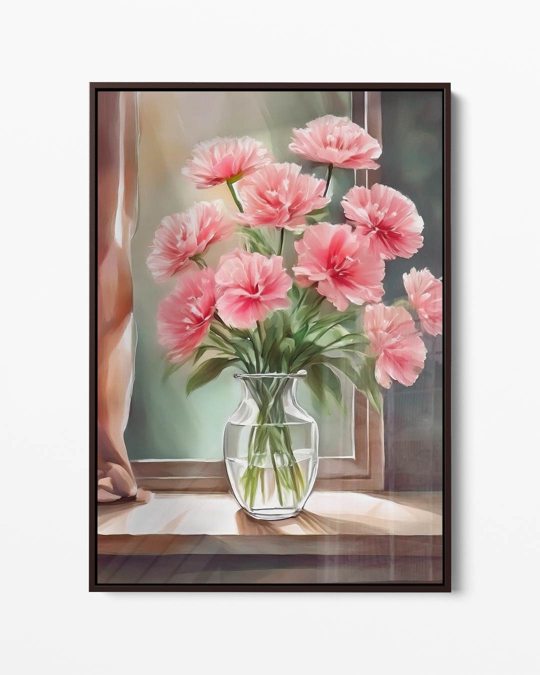 Bloemenpracht in Vensterlicht Kunstwerk-canvas-dibond-plexiglas-wanddecoratie-WallArtistic