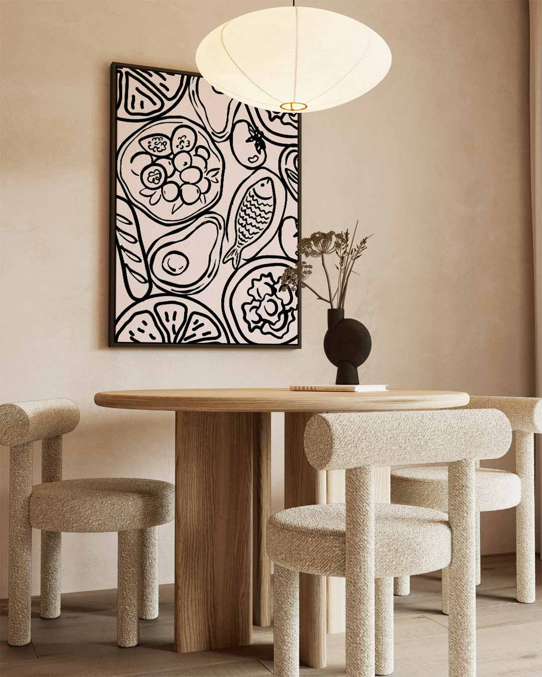 Zwarte Lijnensymfonie Kunstwerk-canvas-dibond-plexiglas-wanddecoratie-WallArtistic