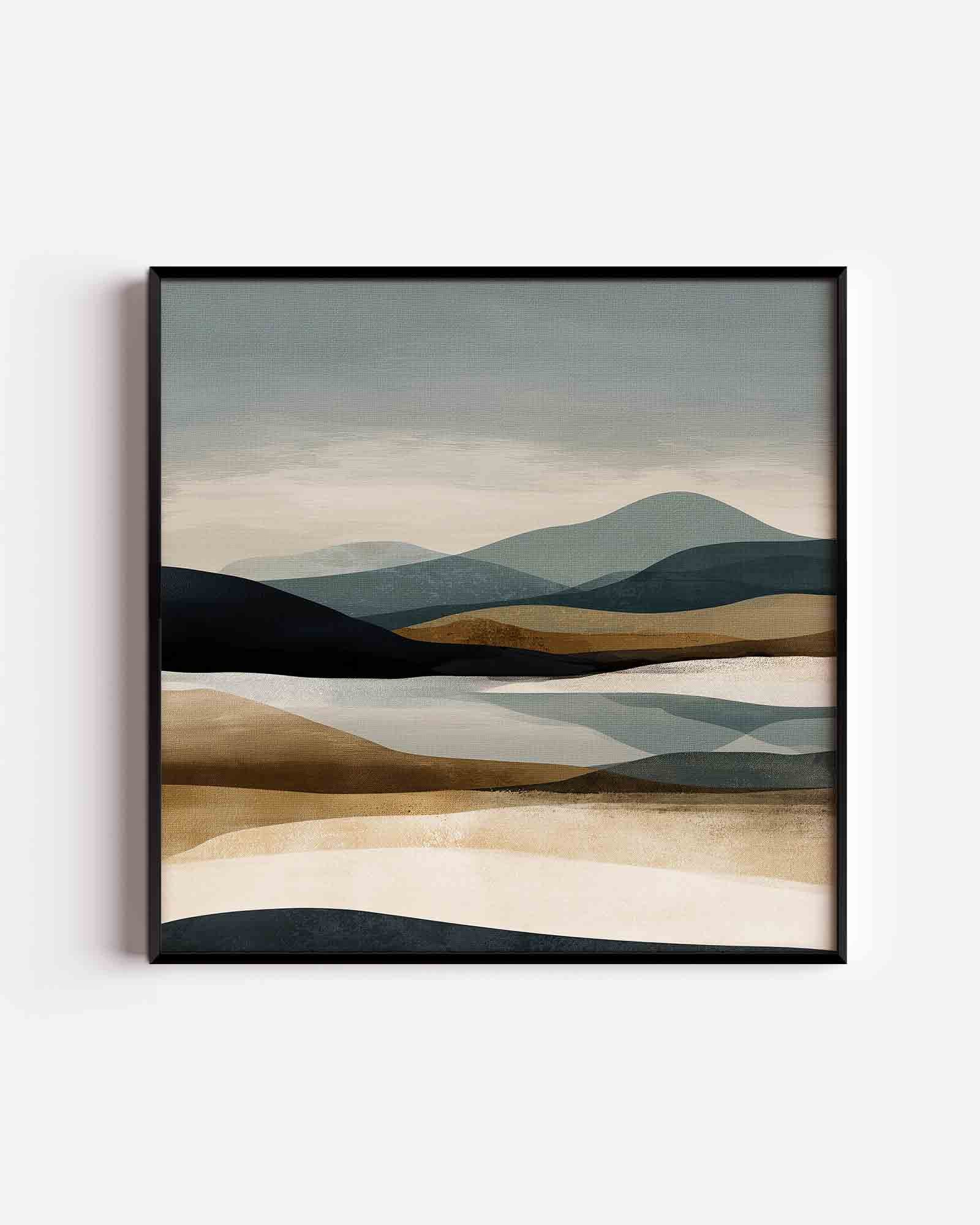 Landschap met heuvels Poster