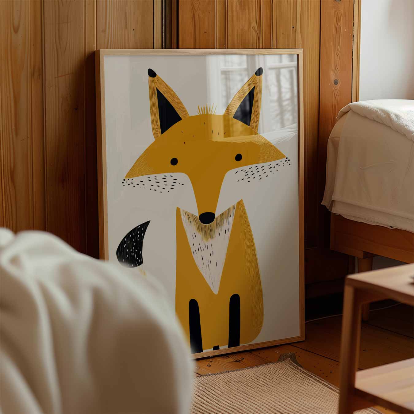 Schattige Vos Illustratie Poster