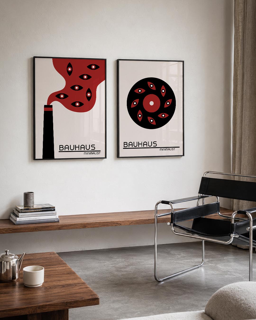 Oogvormen en rook Posterset