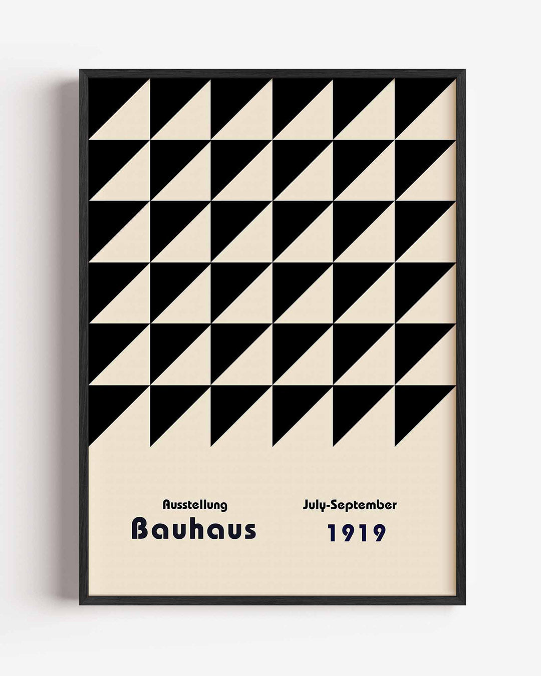 Driehoekpatroon en tekst Poster