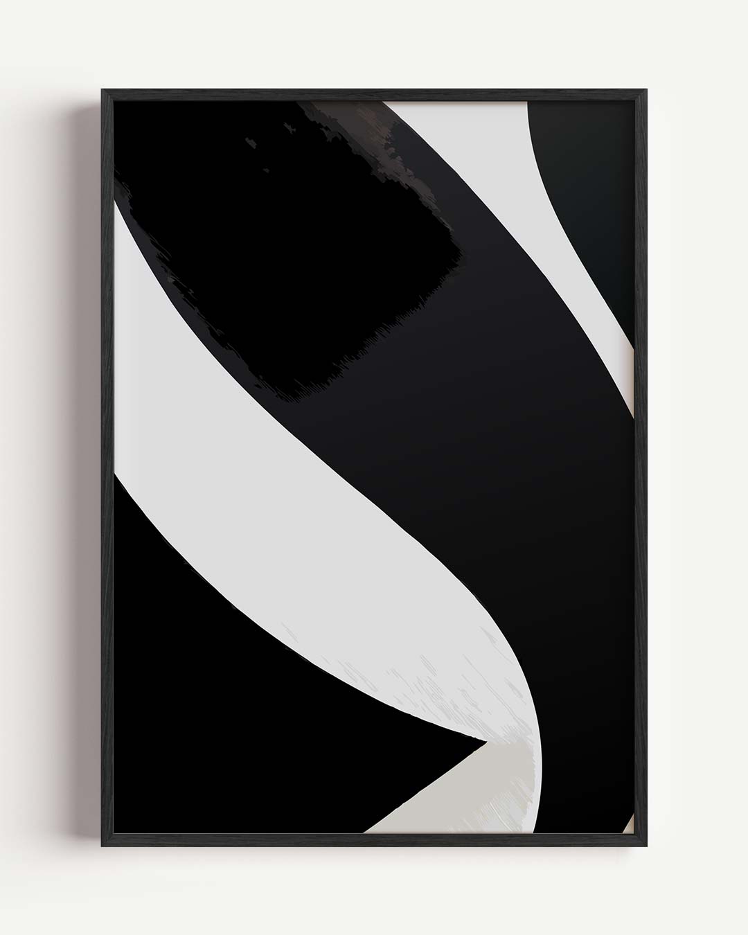 Moderne Monochrome Abstracte Poster
