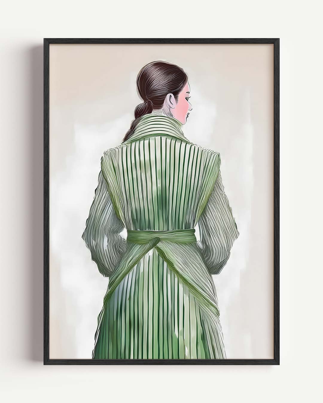 Elegante Groene Damesposter